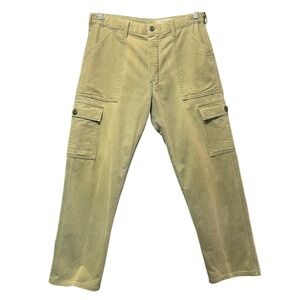 Vintage Red Head 34x30 Made USA Olive Khaki Brushed Cotton Canvas Work Pants